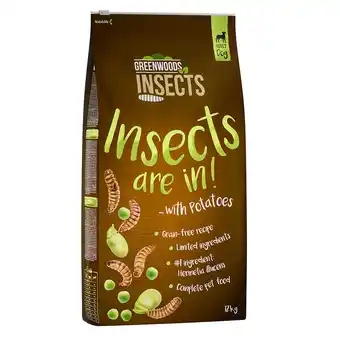 Zooplus 24 kg Insecten met aardappelen, erwten en Fava Beans Greenwoods Insecten Droog Hondenvoer aanbieding