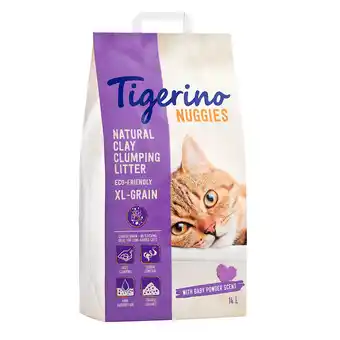 Zooplus 2 x 14L Babypoedergeur Grofkorrelig Tigerino Nuggies Kattenbakvulling aanbieding