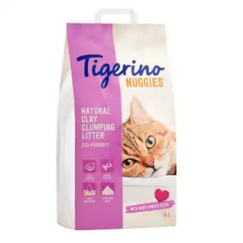 Zooplus 2 x 14L Babypoedergeur Tigerino Nuggies Kattenbakvulling aanbieding