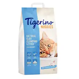 Zooplus 2 x 14L Katoenbloesemgeur Tigerino Nuggies Kattenbakvulling aanbieding