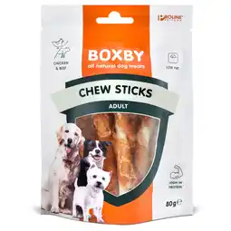 Zooplus 20% korting! Boxby snacks alle varianten aanbieding