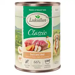 Zooplus 6x400g Eend & Kalf Lukullus Hondenvoer aanbieding
