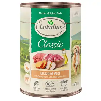 Zooplus 6x400g Eend & Kalf Lukullus Hondenvoer aanbieding