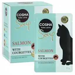Zooplus Voordeelpakket Cosma Soup - Zalm met courgette aanbieding