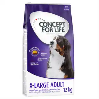 Zooplus Dubbelpak Concept for Life: 2 x Grootverpakking Hondenvoer X-Large Adult (2 x 12 kg) aanbieding