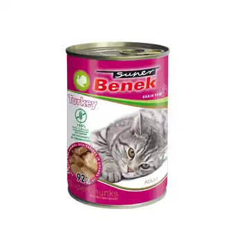 Zooplus 10x415g Super Benek graanvrije Chunks in saus kalkoen natvoer voor katten aanbieding
