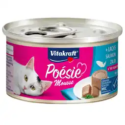 Zooplus 12x85g Vitakraft Poésie Mousse Zalm natvoer voor katten aanbieding