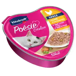 Zooplus 15x85g Vitakraft Poésie Création kip Groenten in saus natvoer voor katten aanbieding