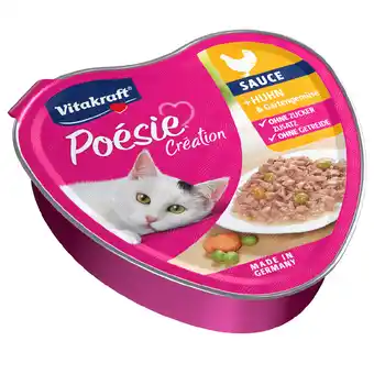 Zooplus 15x85g Vitakraft Poésie Création kip Groenten in saus natvoer voor katten aanbieding
