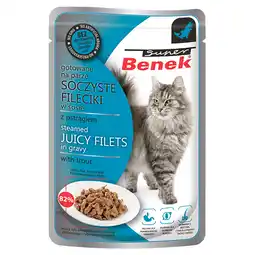 Zooplus 28x 85g Super Benek Filets in saus Forel natvoer voor katten aanbieding