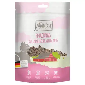 Zooplus 125g MjAMjAM Snackbag Culinaire Wilde Zalm Kattensnacks aanbieding