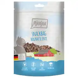 Zooplus 125g MjAMjAM Snackbag Hartige Eend Kattensnacks aanbieding