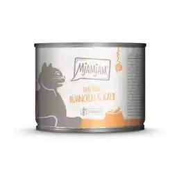 Zooplus 6x 200g MjAMjAM Duo Kip & Kalf nat kattenvoer aanbieding