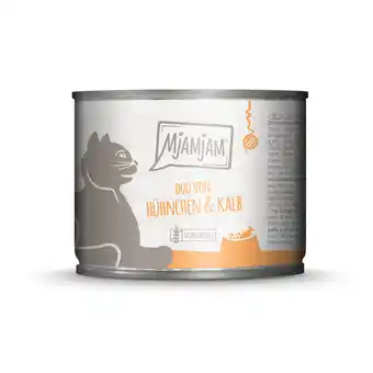 Zooplus 6x 200g MjAMjAM Duo Kip & Kalf nat kattenvoer aanbieding