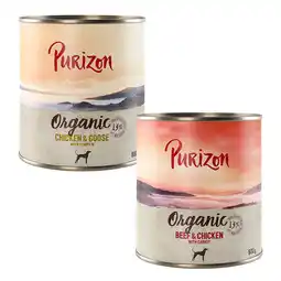 Zooplus Voordeelpakket Purizon Organic 24 x 800 g - Voordeelpakket 1: 12 x Rund en kip, 12 x Kip en gans aanbieding
