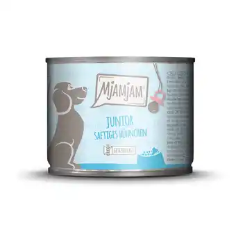 Zooplus 6x200g MjAMjAM Junior sappige kip met ei natvoer voor honden aanbieding