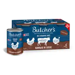 Zooplus 6x 400g Butcher's Original's 3 smaken (rund, kalkoen & kip) nat hondenvoer aanbieding