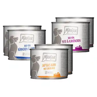 Zooplus 6x200g MjAMjAM Adult Dog Mix I (3 varianten) nat hondenvoer aanbieding