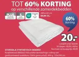 Jysk Storsola synthetisch dekbed aanbieding