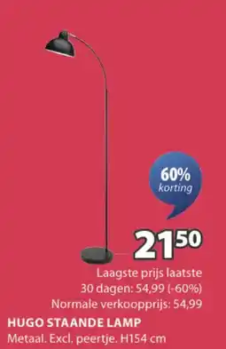 Jysk Hugo staande lamp aanbieding