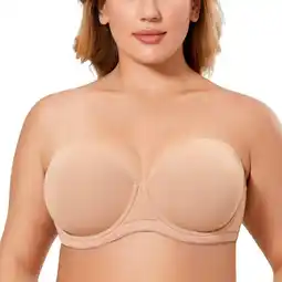 Amazon Delimira Dames Onderdraad Contour Multiway Volledige Dekking Strapless BH Plus Size aanbieding