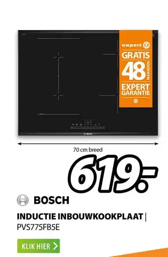 Expert Bosch Inductie Inbouwkookplaat | PVS775FB5E aanbieding