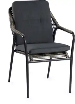 Intratuin Tierra Outdoor eettafelstoel Cortez antraciet aanbieding