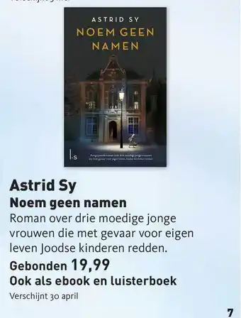 Libris Astrid Sy Noem Geen Namen aanbieding