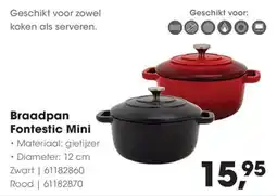 HANOS Braadpan Fontestic Mini aanbieding