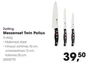 HANOS Zwilling Messenset Twin Pollux aanbieding