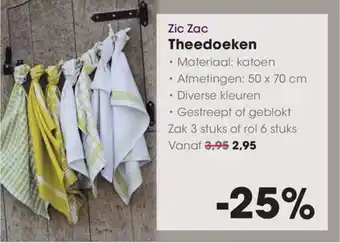 HANOS Zic Zac Theedoeken aanbieding