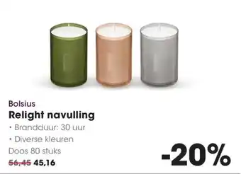 HANOS Bolsius Relight navulling aanbieding
