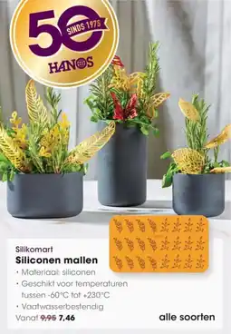 HANOS Silikomart Siliconen mallen aanbieding