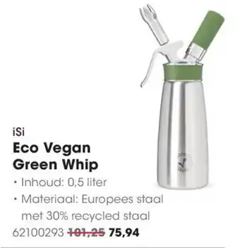HANOS iSi Eco Vegan Green Whip aanbieding
