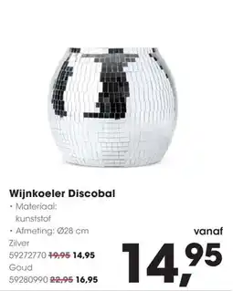 HANOS Wijnkoeler Discobal Zilver aanbieding