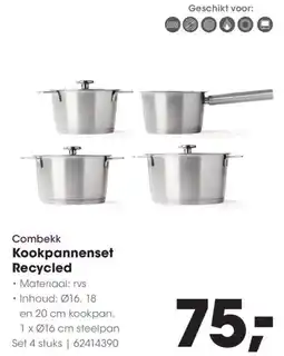 HANOS Combekk Kookpannenset Recycled aanbieding