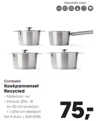 HANOS Combekk Kookpannenset Recycled aanbieding