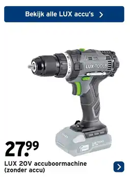 GAMMA LUX 20V accuboormachine aanbieding