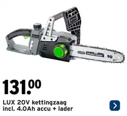 GAMMA LUX 20V kettingzaag aanbieding