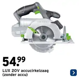 GAMMA LUX 20V accucirkelzaag aanbieding