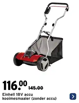 GAMMA Einhell 18V accu kooimesmaaier aanbieding