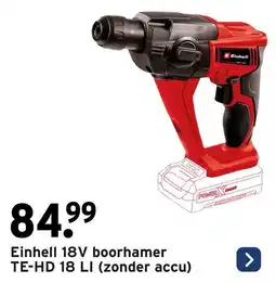 GAMMA Einhell 18V boorhamer TE-HD 18 LI aanbieding