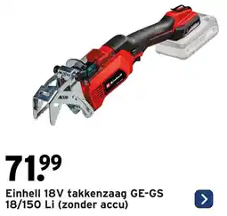 GAMMA Einhell 18V takkenzaag GE-GS 18/150 Li aanbieding