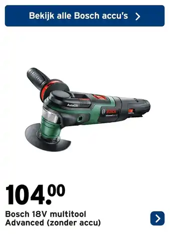GAMMA Bosch 18V multitool Advanced aanbieding