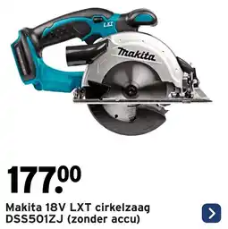 GAMMA Makita 18V LXT cirkelzaag DSS501ZJ aanbieding