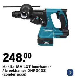 GAMMA Makita 18V LXT boorhamer / breekhamer DHR243Z aanbieding