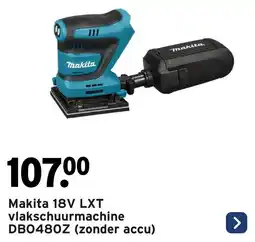 GAMMA Makita 18V LXT vlakschuurmachine DBO480Z aanbieding