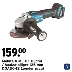 GAMMA Makita 18V LXT slijptol / haakse slijper DGA504Z aanbieding