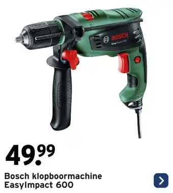 GAMMA Bosch klopboormachine EasyImpact 600 aanbieding