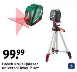 GAMMA Bosch kruislijnlaser universal level 2 set aanbieding